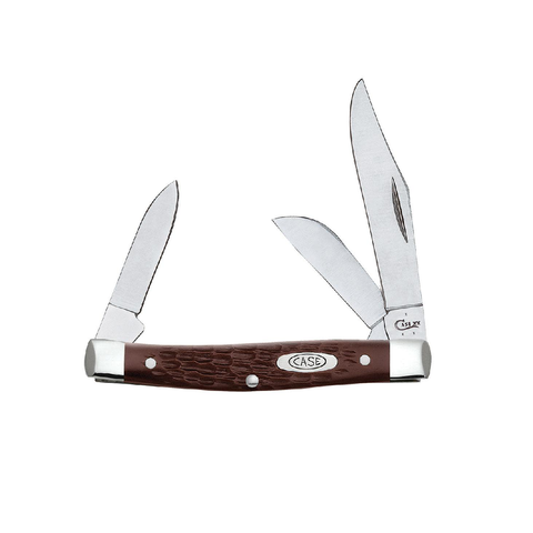 CASE KNIVES BROWN SYNTHETIC MEDIUM STOCKMAN