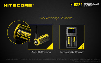 NITECORE CR123 RECHARGEABLE MICRO USB (NL1665R)