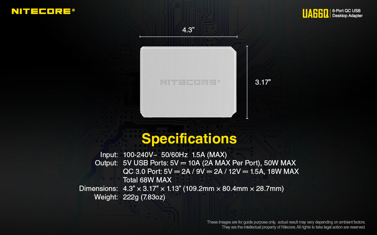 NITECORE 6-USB POWER ADOPTER (UA66Q)