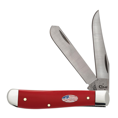 CASE KNIVES AMERICAN WORKMAN RED SYNTHETIC MINI TRAPPER