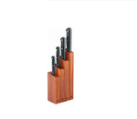 DUE CIGNI MAGNET WOOD HOLDER W/ 4PC KNIVES